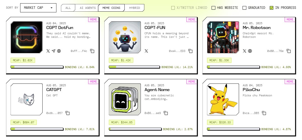 AI Agents & Memes Launcher